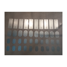 Galvanized plates cut by laser