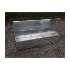 Aluminum box with open cover