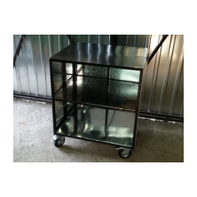 Metal table with wheels