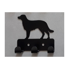 Small metal wall hanger - black dog