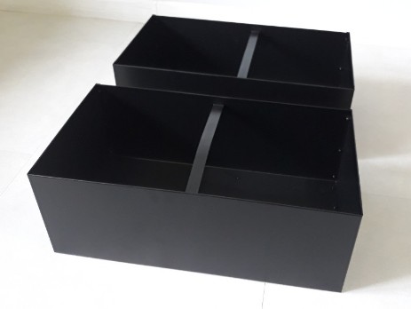 Powder coated metal boxes