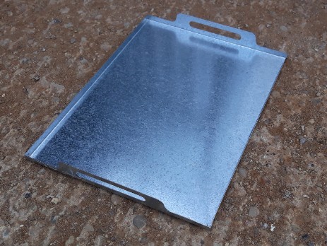 Galvanized tray with handles